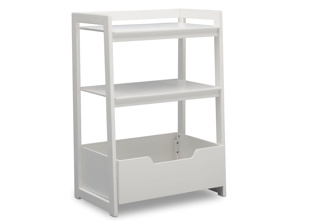 Delta Children Bianca White (130) Gateway Small Laddershelf (W101452), Right Facing Silo, b2b