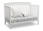 Delta Children Bianca White (130) Finley 4-in-1 Convertible Baby Crib Day Bed Angled View a6a 7-Finley 4-in-1 Convertible Baby Crib