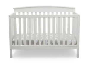 Delta Children Bianca White (130) Finley 4-in-1 Convertible Baby Crib Front View a3a 4
