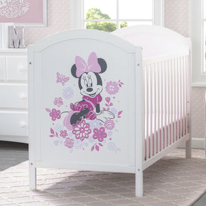 Disney Bianca White with Minnie Mouse (1302) Minnie Mouse 4-in-1 Convertible Crib by Delta Children 0