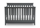Delta Children Charcoal Grey (029) Cameron 4-in-1 Convertible Baby Crib Front View a3a 4-Cameron 4-in-1 Convertible Baby Crib