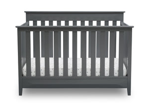 Delta Children Charcoal Grey (029) Cameron 4-in-1 Convertible Baby Crib Front View a3a 4