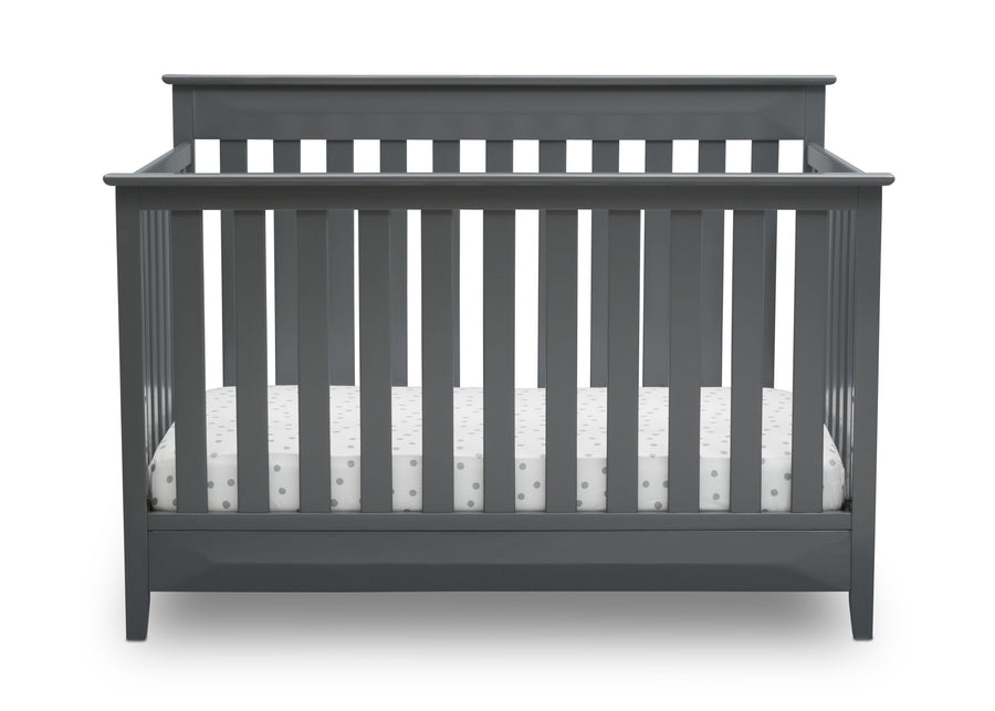 Delta Children Charcoal Grey (029) Cameron 4-in-1 Convertible Baby Crib Front View a3a 4-Cameron 4-in-1 Convertible Baby Crib