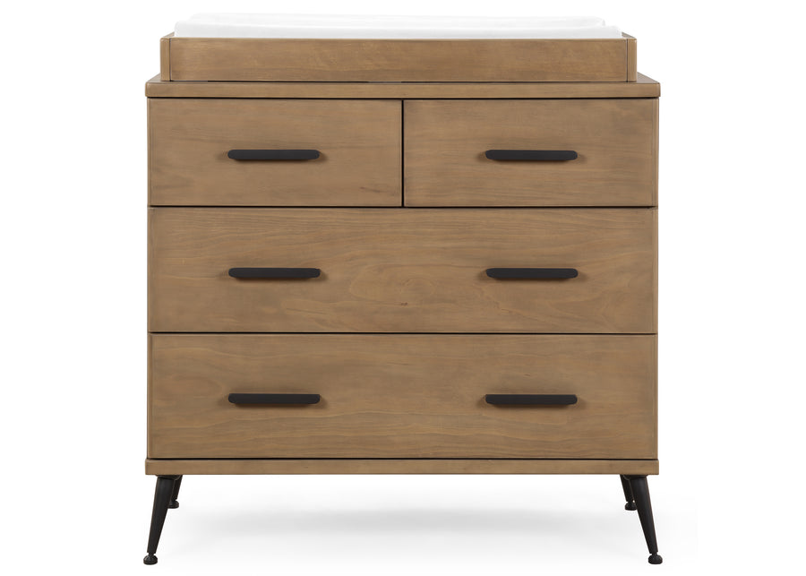 Acorn with Matte Black (786) 2-Sloane 4 Drawer Dresser with Changing Top