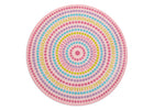 Rainbow Dot (3023) 2-Rainbow Dot Round Area Rug for Kids, 39-Inch