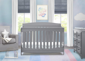 3000 × 2143px  Delta Children Grey (026) Colton 6-in-1 Convertible Crib, Room View 0
