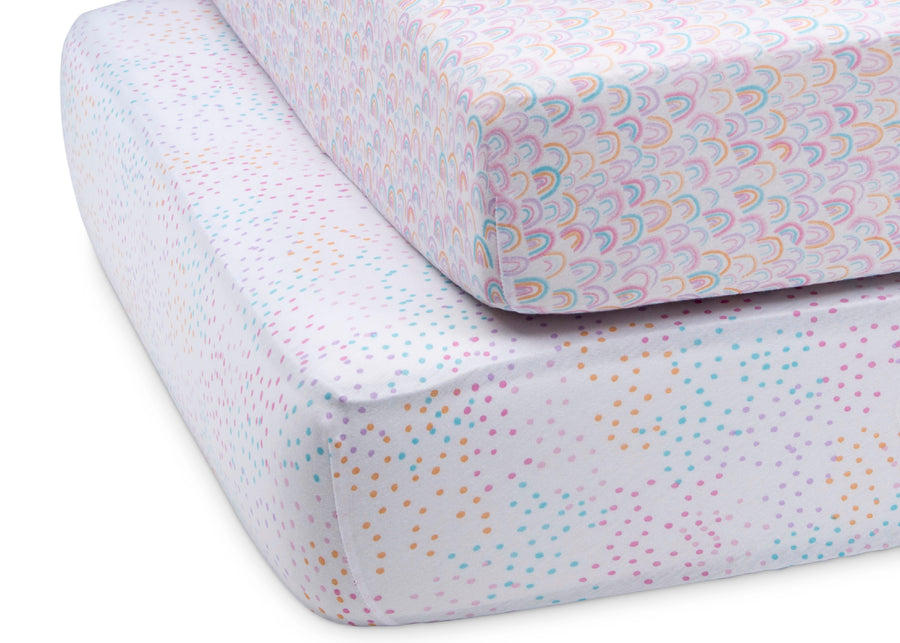 Rainbow Confetti (3020) 3-Rainbow Confetti Fitted Crib Sheets - 2 Pack