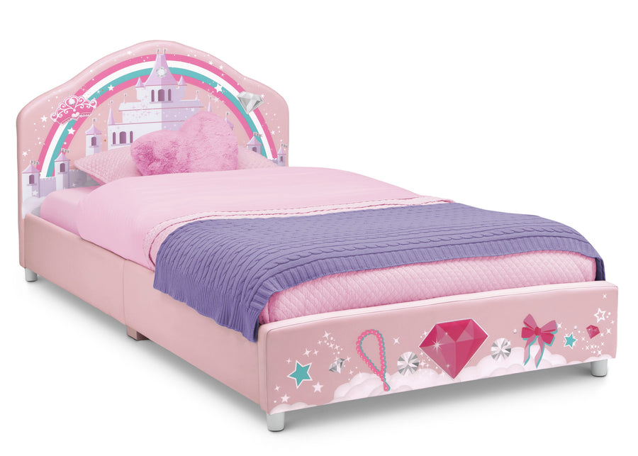 Pink (2060) 2-Princess Upholstered Twin Bed