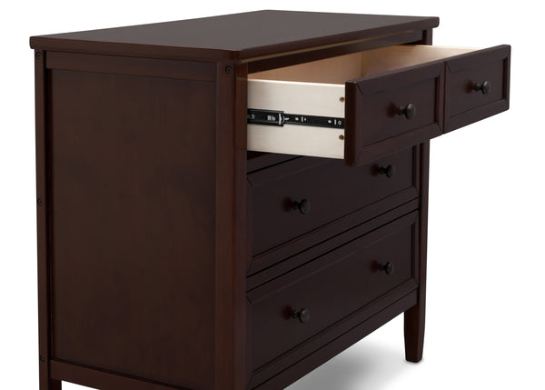 Epic 3 Drawer Dresser with Interlocking Drawers Walnut Espresso (1324) 4 - Mobile