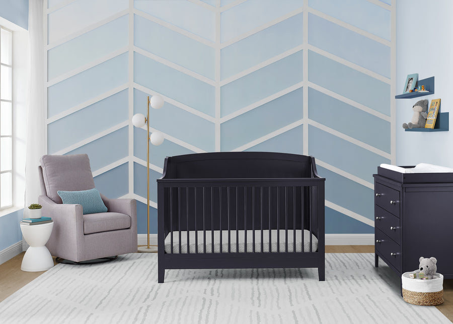 Midnight Grey (1360) 9-Campbell 6-in-1 Convertible Crib