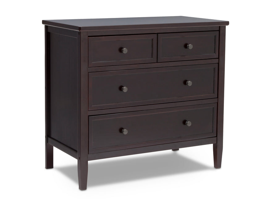 Epic 3 Drawer Dresser with Interlocking Drawers Dark Chocolate (207) 10-Epic 3 Drawer Dresser with Interlocking Drawers