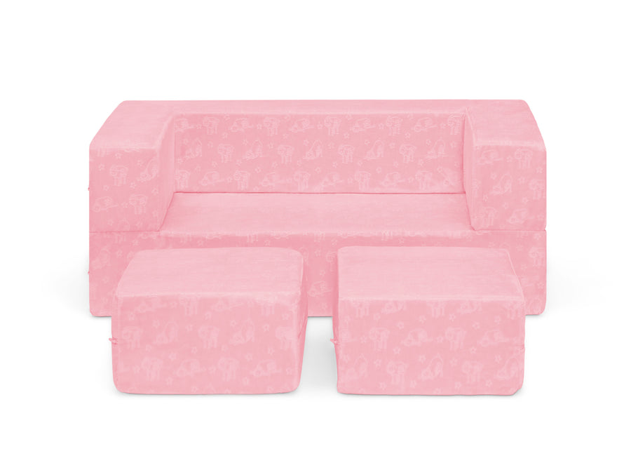 Pink (5059) 6-Serta Perfect Sleeper Convertible Sofa and Play Set