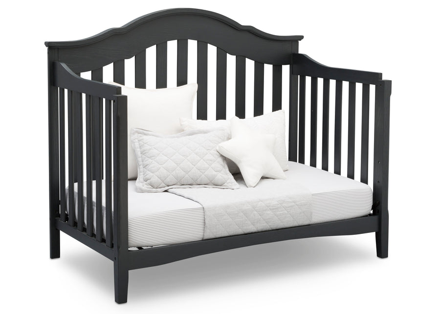 Textured Midnight Grey (1347) 6-Farmhouse 6-in-1 Convertible Baby Crib