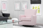 Blush Velvet (631) 2-Elena Nursery Glider Swivel Rocker Chair