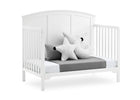 Textured White (1349) 21-Sweet Beginnings Sage Curve Top 6-in-1 Convertible Crib
