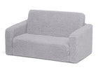 Grey Sherpa (5031) 4-Cozee Flip-Out Sherpa 2-in-1 Convertible Sofa to Lounger for Kids
