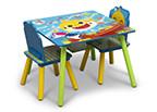 Baby Shark (1127) 3-Baby Shark Kids Table and Chair Set With Storage