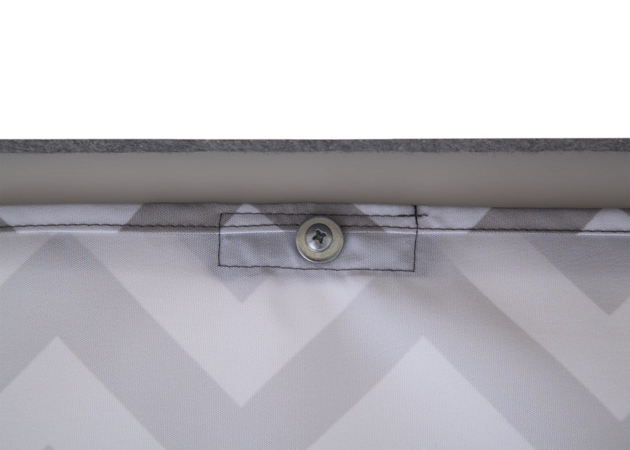 Grey Chevron (1049) 6-Bed Tent - Curtain Set for Twin Loft or Bunk Bed (Bed Sold Separately)