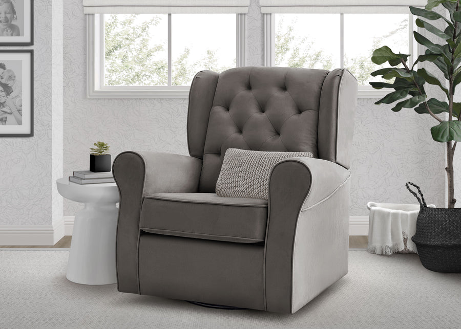 Graphite (018) 2-Emerson Nursery Glider Swivel Rocker Chair