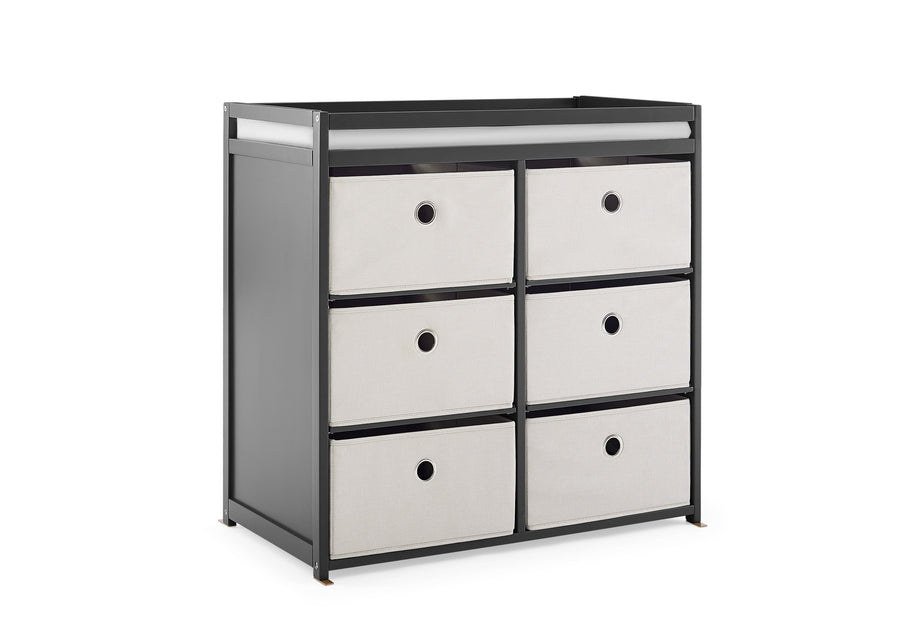 Charcoal Grey with Flax (1511) 8-Hayes Fabric Bin Changer