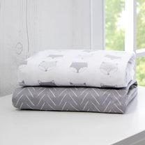 Indie Fox Fitted Crib Sheets - 2 Pack