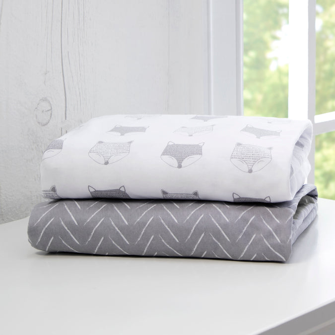 Indie Fox (3405) 8-Indie Fox Fitted Crib Sheets - 2 Pack