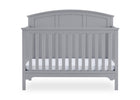 Textured Grey (1450) 2-Sweet Beginnings Sage Curve Top 6-in-1 Convertible Crib
