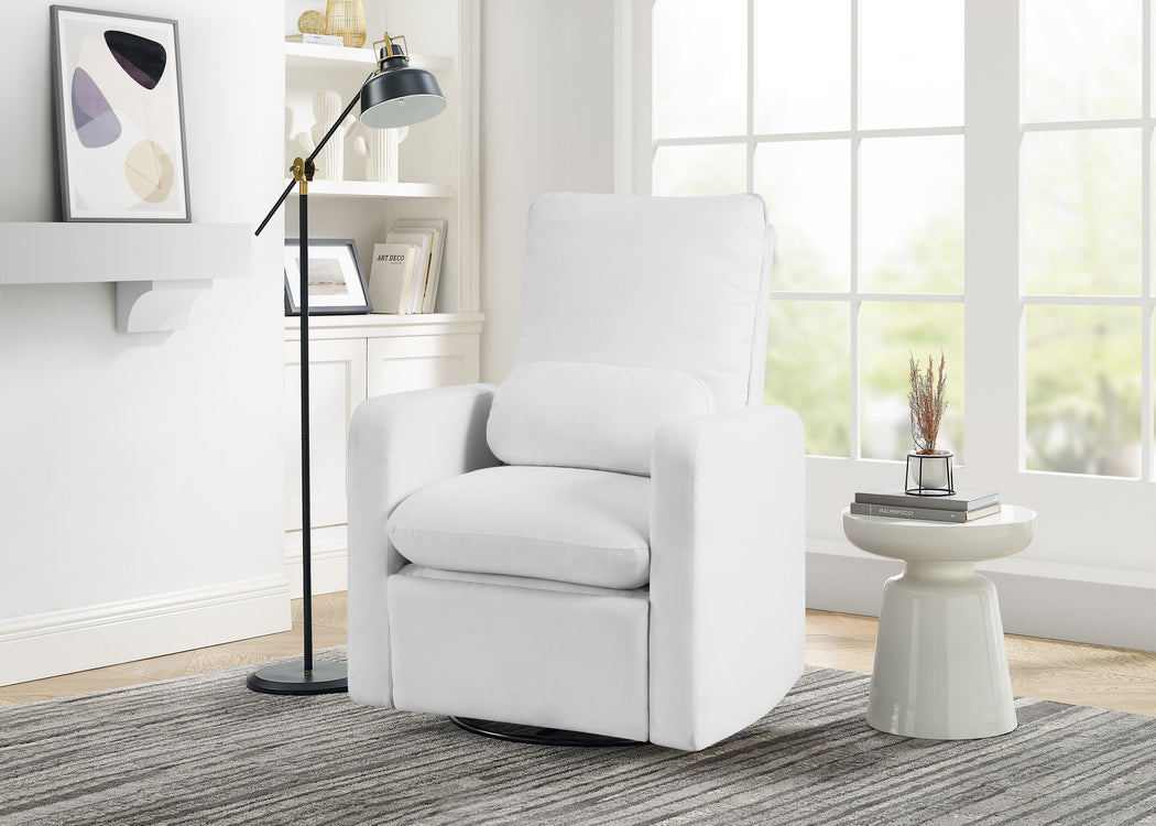 Cloud Recliner and Swivel Glider with Stain-Resistant Performance FabricArctic White (767)