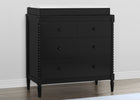Black (001) 1-Saint 4 Drawer Dresser with Changing Top