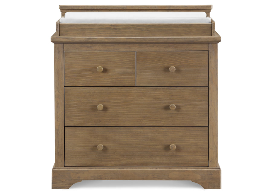 DCB: Rustic Acorn (1383) 6-Paloma 4 Drawer Dresser with Changing Top