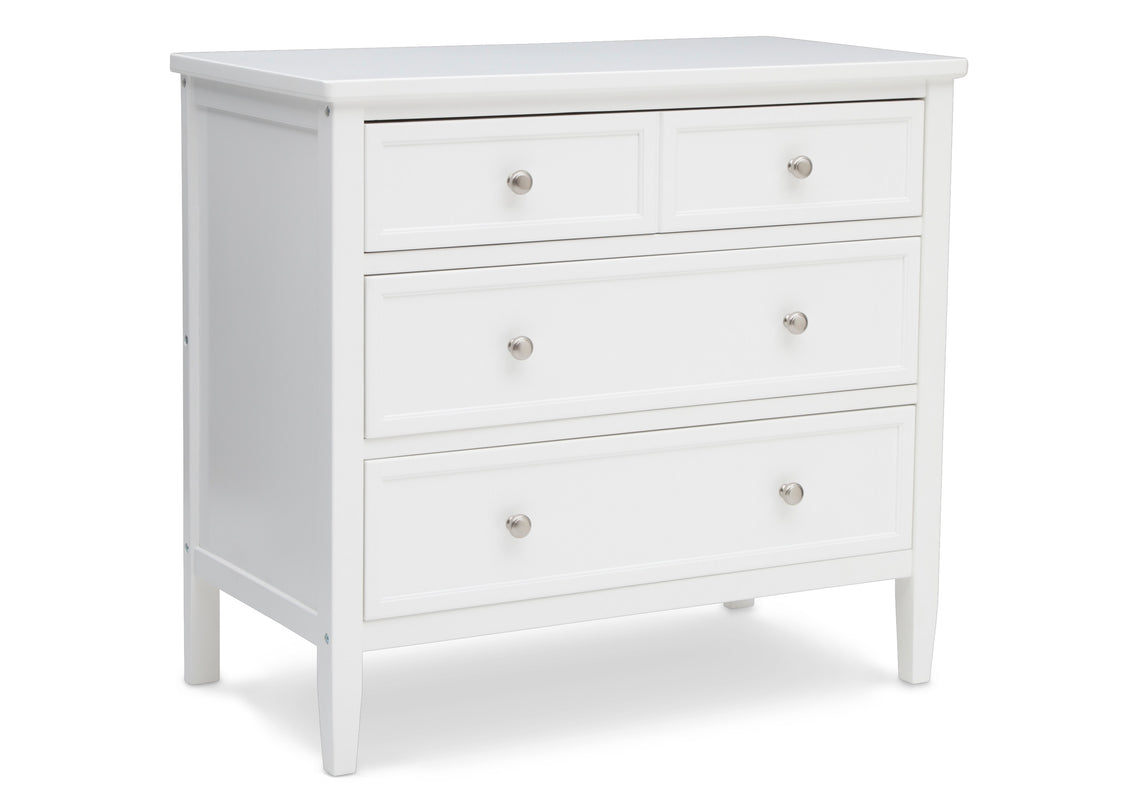 Epic 3 Drawer Dresser with Interlocking Drawers Bianca White (130)