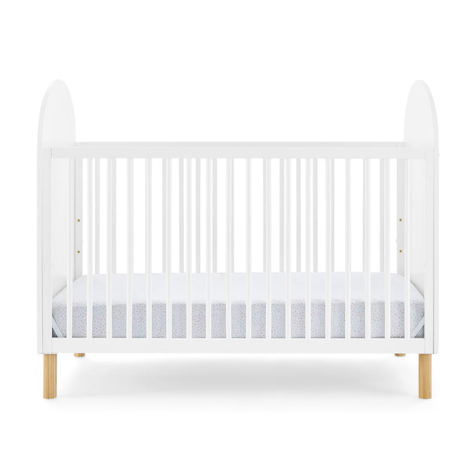 DCB: Bianca White with Natural (123) 7-Reese 4-in-1 Convertible Crib