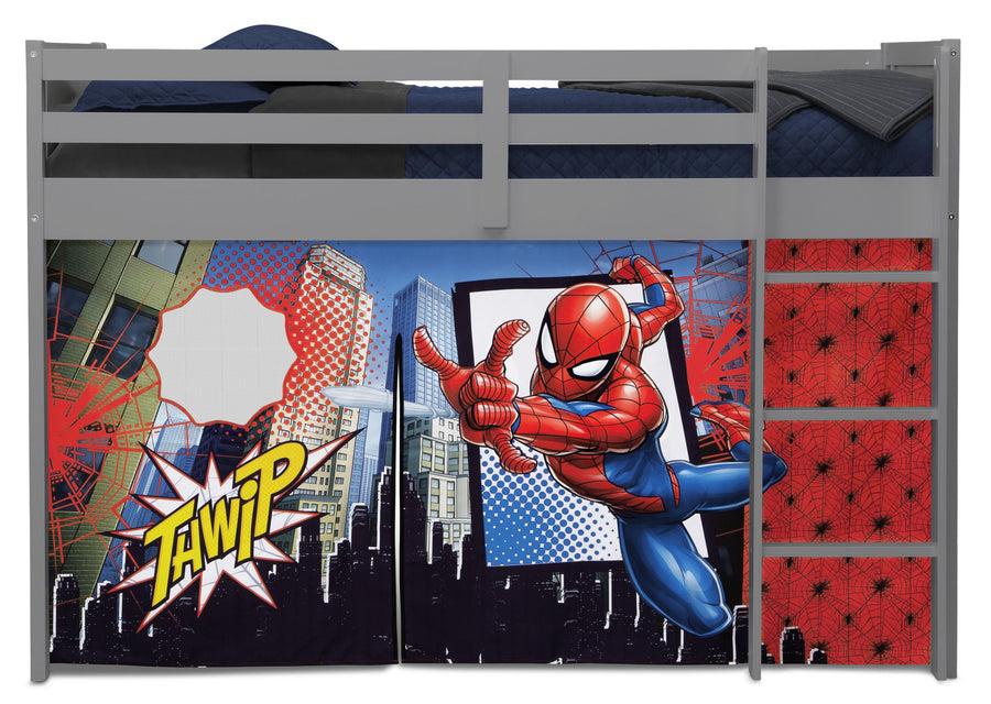 DCB: Spider-Man (1163) 4-Spider-Man Loft Bed Tent - Curtain Set for Twin Loft Bed (Bed Sold Separately)