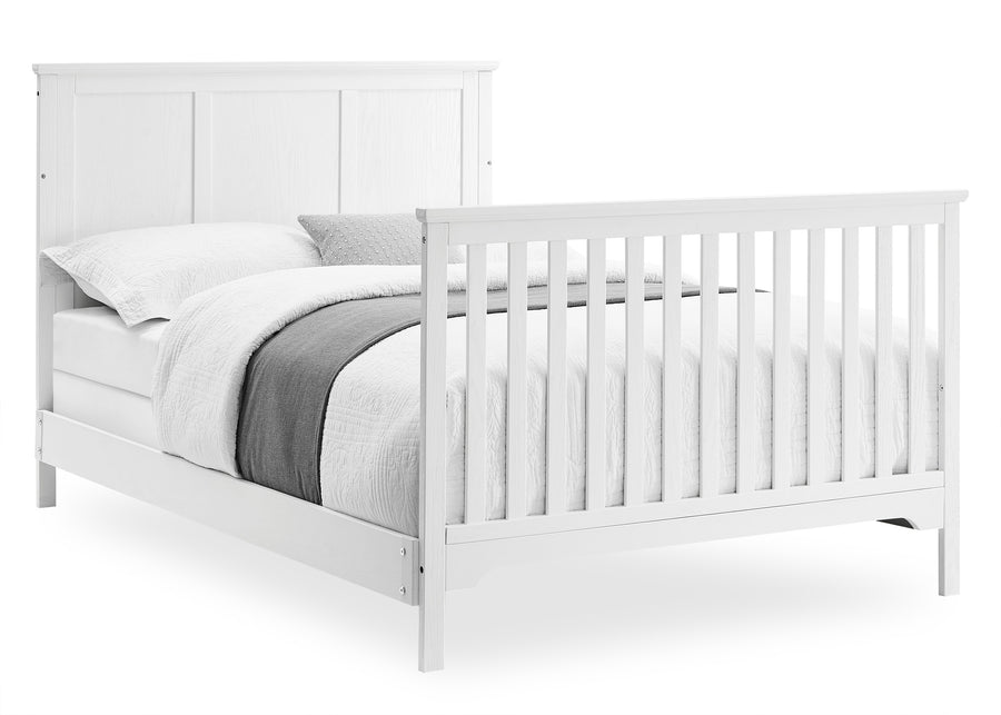 Textured White (1349) 23-Sweet Beginnings Sage Flat Top 6-in-1 Convertible Crib