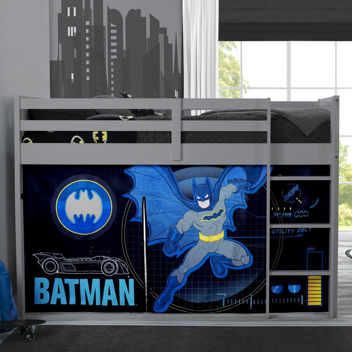 Batman (1200) 0-Batman Loft Bed Tent - Curtain Set for Twin Loft Bed (Bed Sold Separately)