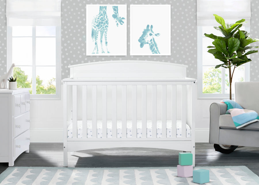 Bianca White (130) 17-Archer Deluxe 6-in-1 Convertible Crib
