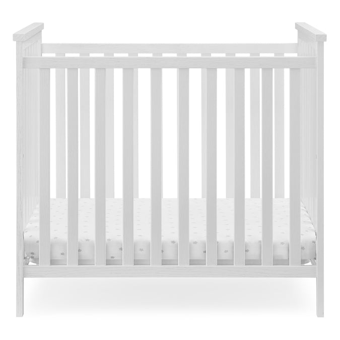 DCB: Textured White (1349) 4-Middleton Mini Crib with 2.75-Inch Mattress